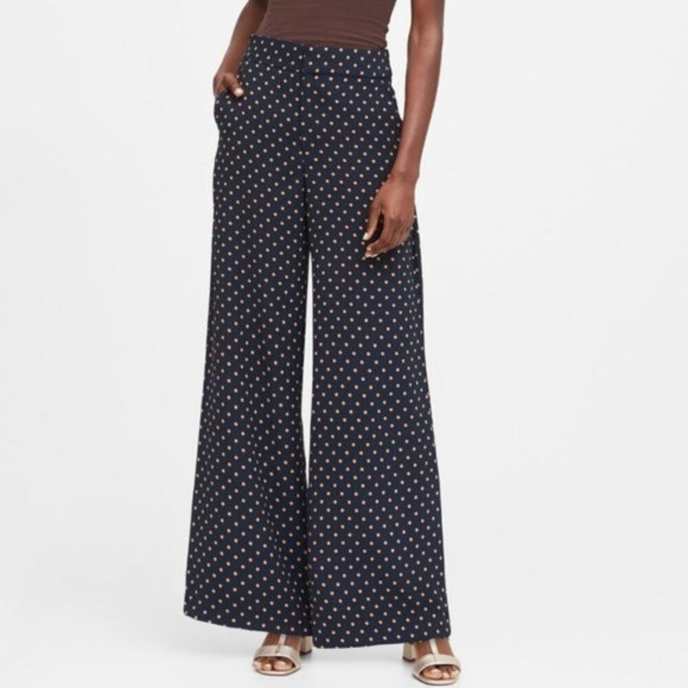 Banana Republic Polka Dot Wide Leg Pants (NWT)